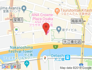 map of Crowne Plaza Osaka