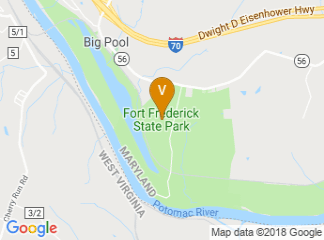 map of Fort Frederick State Park