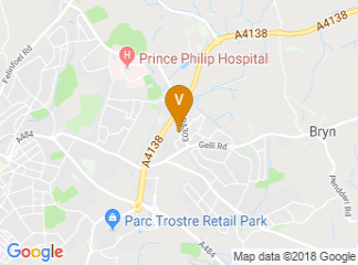 map of Parc y Scarlets
