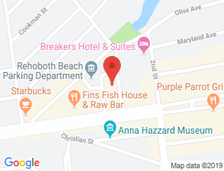 map of Rehoboth Beach Convention Center
