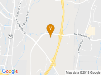 map of North Carolina Biotechnology Center