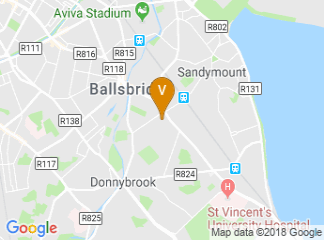 map of Clayton Hotel Ballsbridge