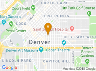 map of Hampton Inn & Suites Denver-Downtown