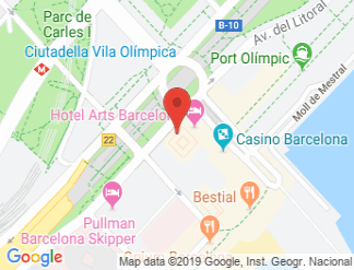 map of Hotel Arts Barcelona