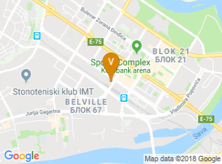 map of Holiday Inn Belgrade