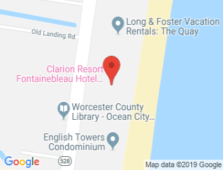 map of Clarion Resort Fontainebleau Hotel - Oceanfront