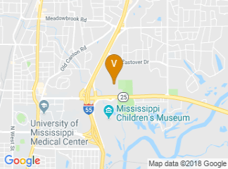 map of Mississippi Sports Hall-Fame