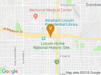 map of Abraham Lincoln Presidential Library