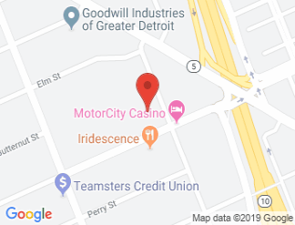 map of MotorCity Casino Hotel