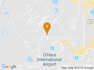 map of Hilton Chicago O'Hare Airport