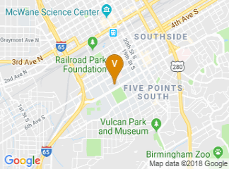 map of University of Alabama at Birmingham
