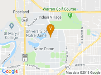 map of University of Notre Dame