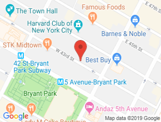 map of Princeton Club of New York