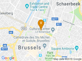 map of Thon Hotel Brussels City Centre