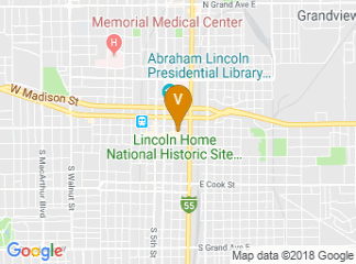 map of President Abraham Lincoln Springfield - a DoubleTree by Hilton Hotel
