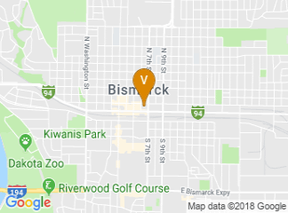 map of Radisson Hotel Bismarck