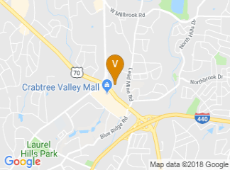 map of Raleigh Marriott Crabtree Valley