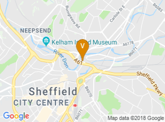 map of Holiday Inn Sheffield
