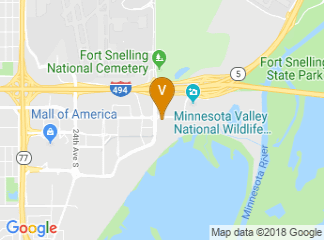 map of Crowne Plaza Aire MSP Airport - Mall of America