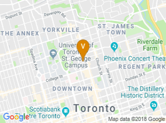 map of Toronto Central Grosvenor St. YMCA Centre