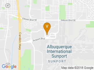 map of Sheraton Albuquerque Airport Hotel