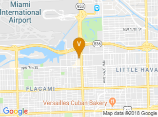 map of Crowne Plaza Miami International Airport