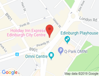 map of Holiday Inn Express Edinburgh City Centre