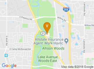 map of Hilton Chicago/Northbrook