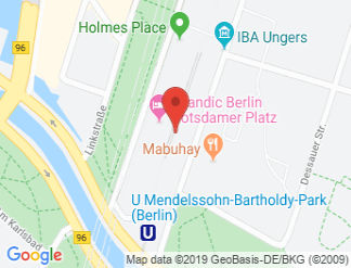 map of Scandic Berlin Potsdamer Platz