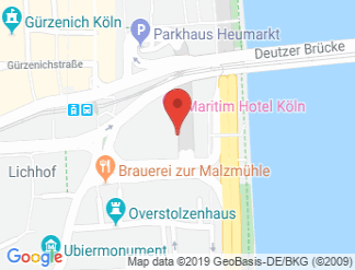 map of Maritim Hotel Koln