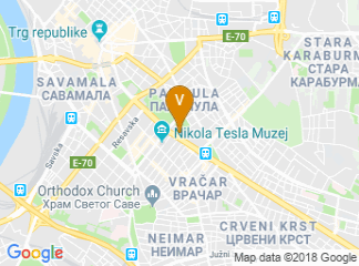map of Metropol Palace, a Luxury Collection Hotel, Belgrade