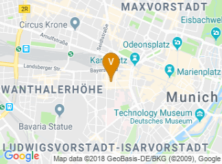 map of Courtyard by Marriott Munich City Center