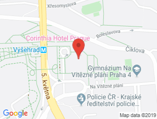 map of Corinthia Hotel Prague