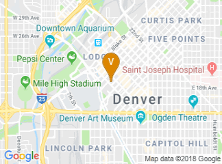 map of the Curtis Denver - a DoubleTree by Hilton Hotel