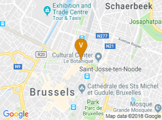 map of Hilton Brussels City