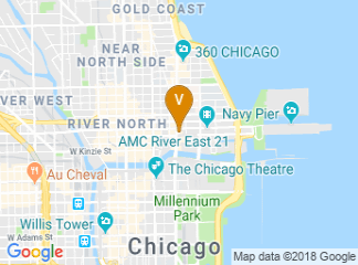 map of Michael Jordan's Steak House Chicago