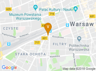 map of Radisson Blu Sobieski Hotel, Warsaw