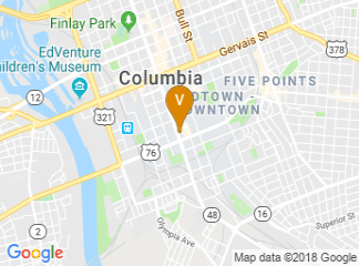map of Courtyard by Marriott Columbia Downtown at USC