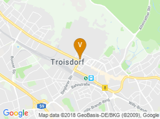 map of Stadthalle Troisdorf