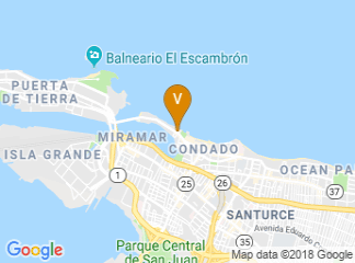 map of Condado Vanderbilt Hotel
