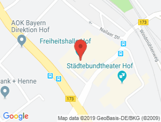 map of Freiheitshalle Hof