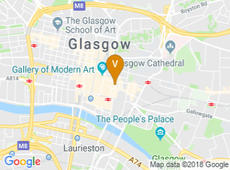 map of Trades Hall Of Glasgow