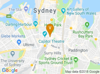 map of Vibe Hotel Sydney