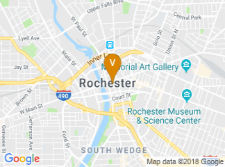 map of Hilton Garden Inn Rochester Downtown