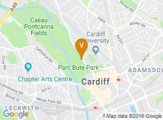 map of Royal Welsh College of Music and Drama