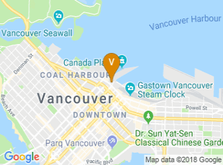 map of Fairmont Waterfront Vancouver
