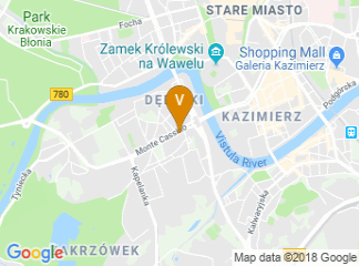 map of Park Inn by Radisson Krakow