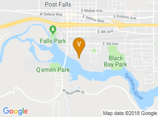 map of Red Lion Templin's Hotel on the River - Post Falls