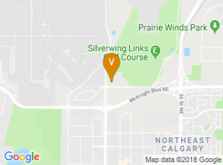 map of Courtyard by Marriott Calgary Airport
