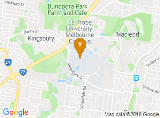 map of La Trobe University, Melbourne Campus